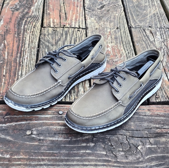Sperry Men's Billfish Ultralite 3-Eye Boat Shoes, Gray, Black, 11.5M - Picture 1 of 14